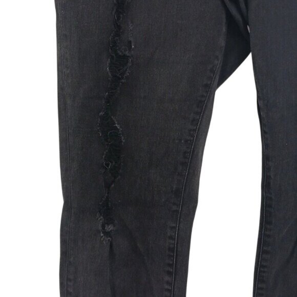 ANA A New Approach Jeans Black Denim Distressed Skinny Ankle Womens Size 12 - Picture 4 of 9